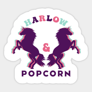 Harlow And Popcorn Sticker